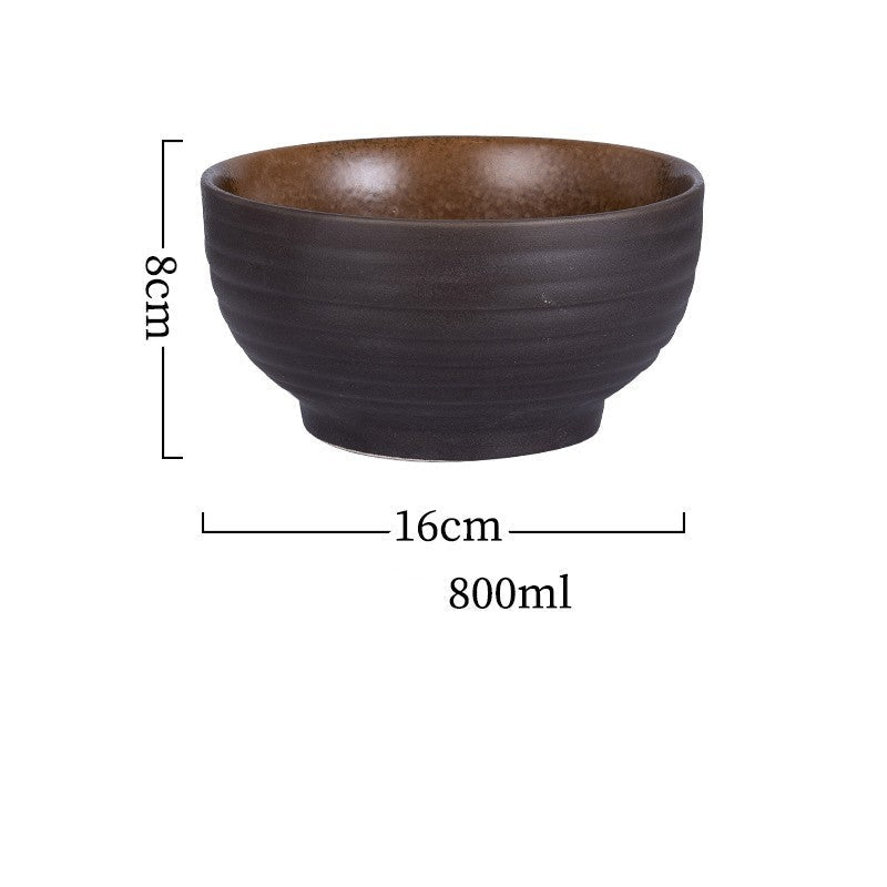 Japanese Style Ramen Bowl Ceramic Noodle Instant Noodle Chopsticks Spoon Set