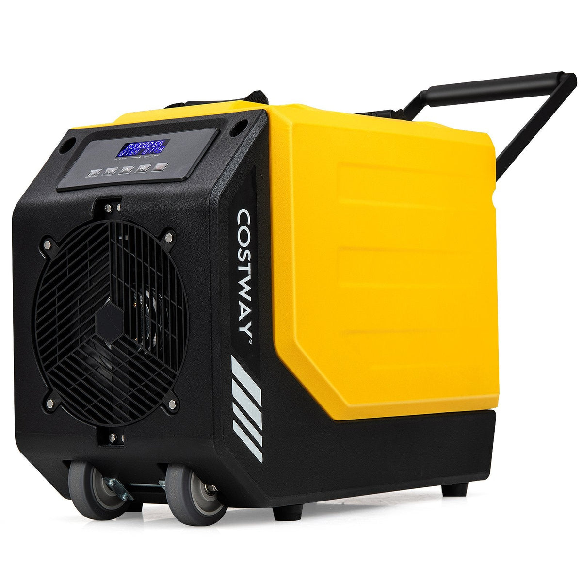 90L/Day Commercial Dehumidifier with Pump and 2 Wheels-Blue