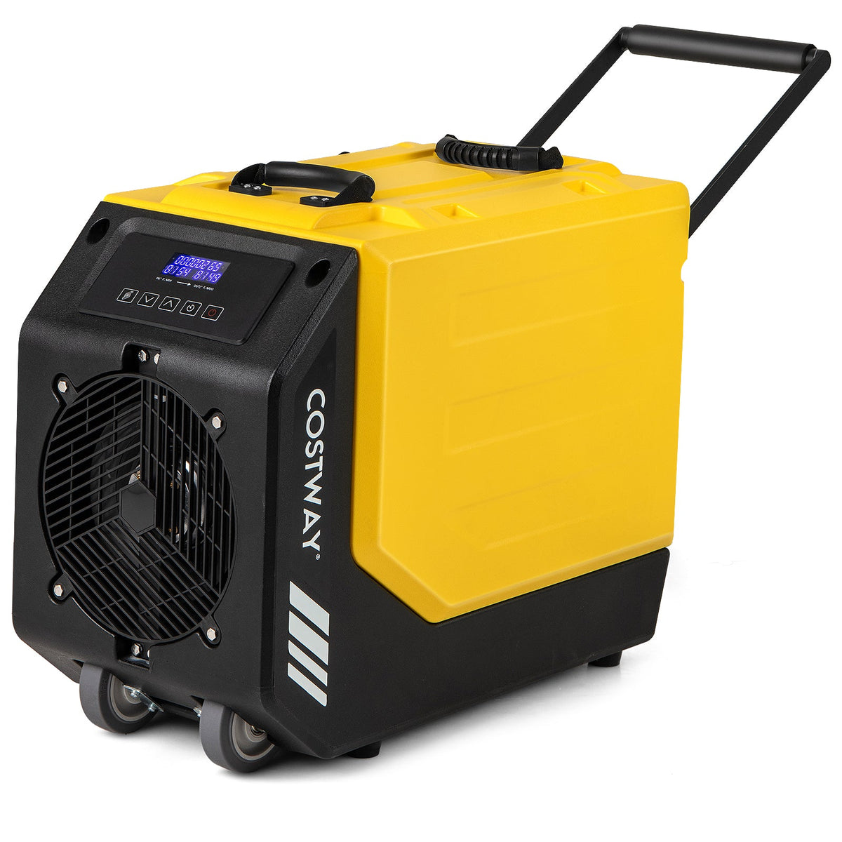 90L/Day Commercial Dehumidifier with Pump and 2 Wheels-Blue