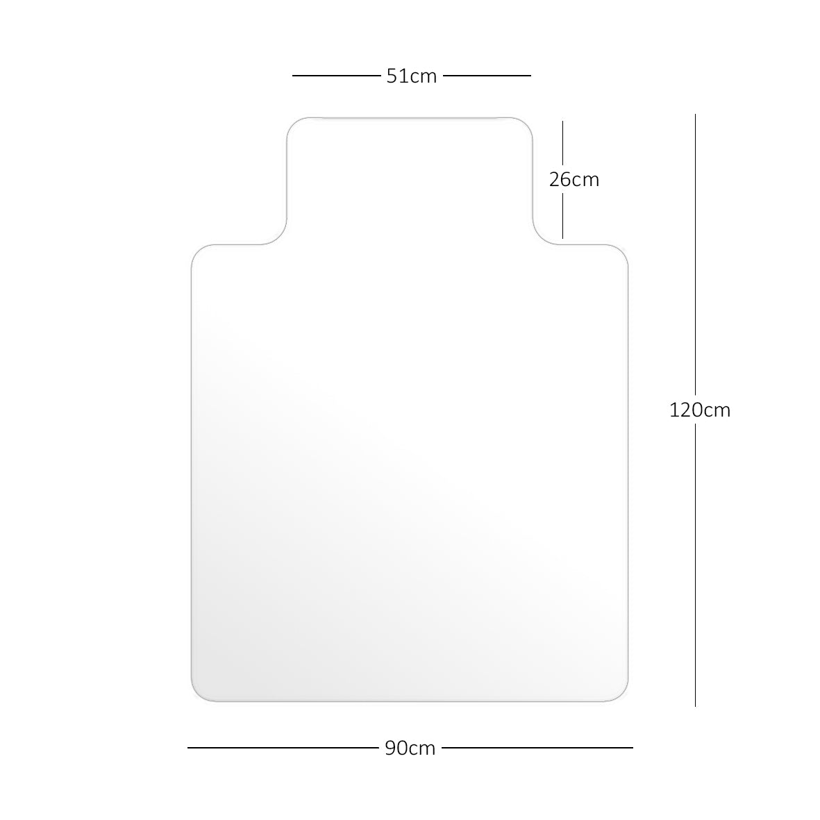 Transparent Chair Mat for Hard Floors | 2mm PVC Floor Protector