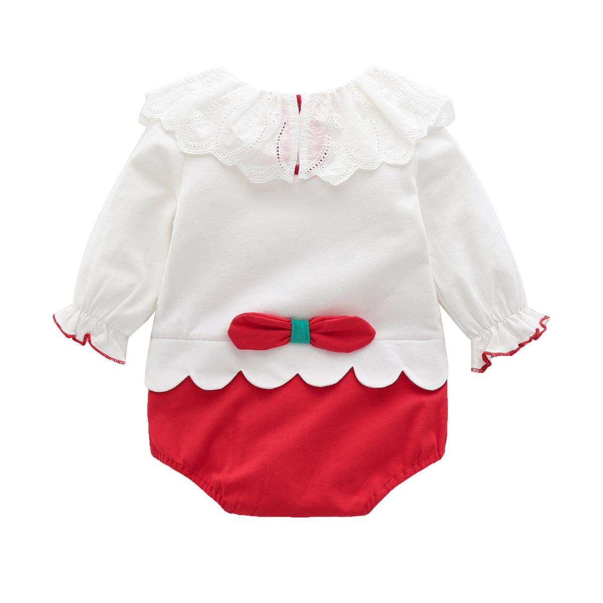 Girls' Strawberry Long-Sleeve Romper For Babies