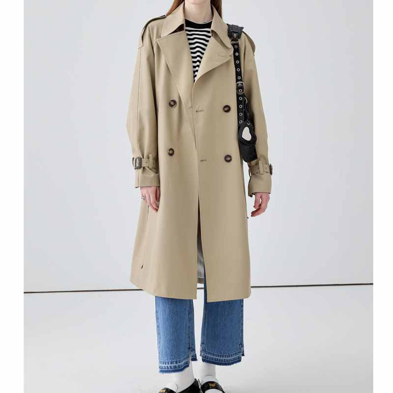 Mid-length Overcoat Small British Style Coat Spring And Autumn