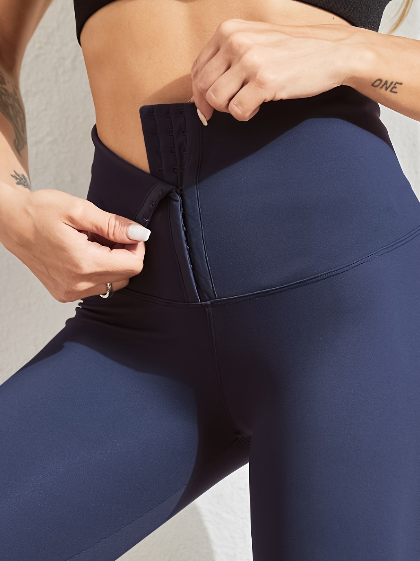 High-Waist Tummy Control Leggings | Butt Lifting, Double-Breasted Button Closure – Women's Shapewear