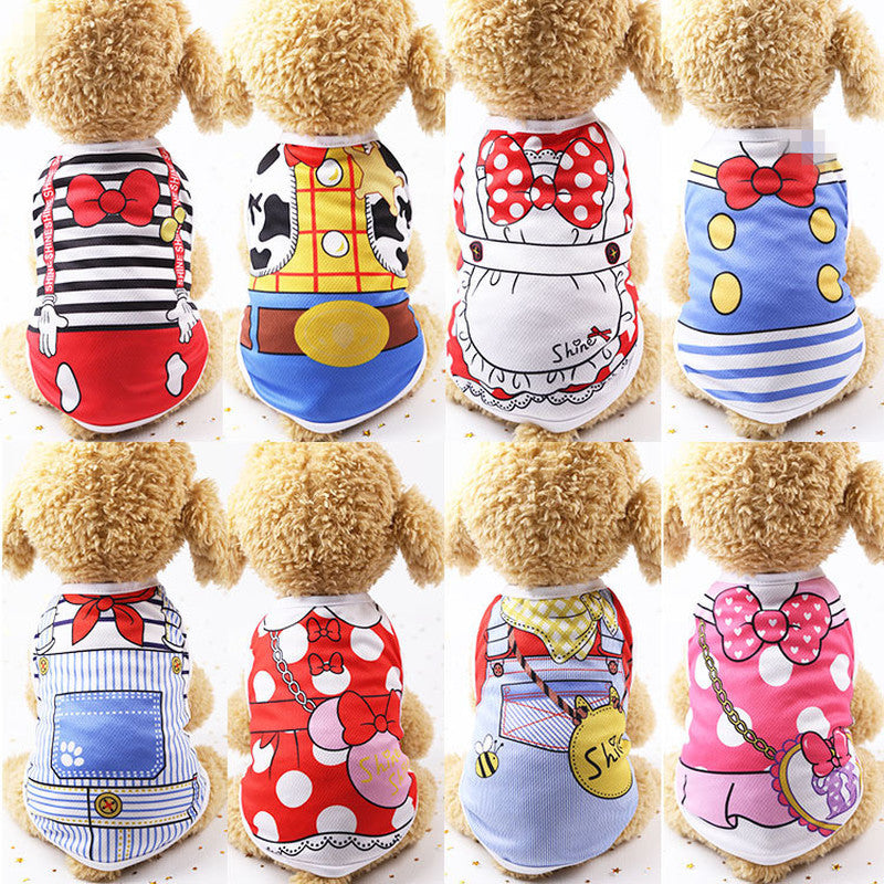 Summer thin pet cartoon clothes