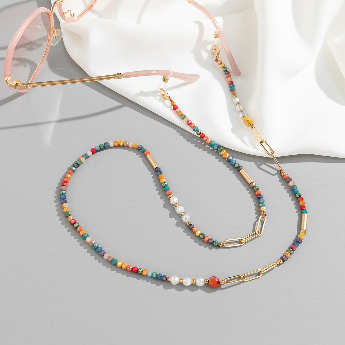 Colorful Chain Mask Chain, Fashionable Anti-loss Glasses Lanyard