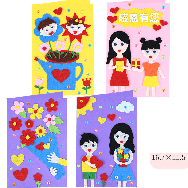 Teacher's Day Gift Handmade Diy Production Paste Painting Non-woven Material Package