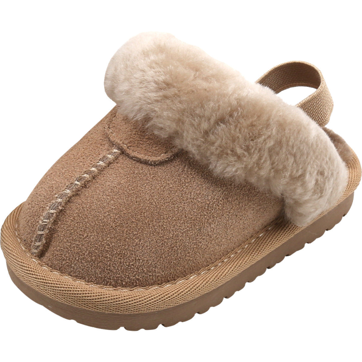 Suede Fleece-lined Cotton Shoes For Children's Walking