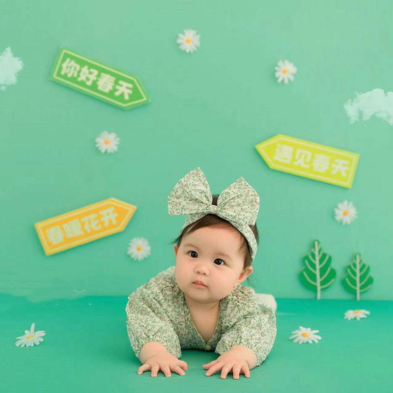 Meet Spring 100 Days Baby Photo Clothes New Studio Clothing Authentic