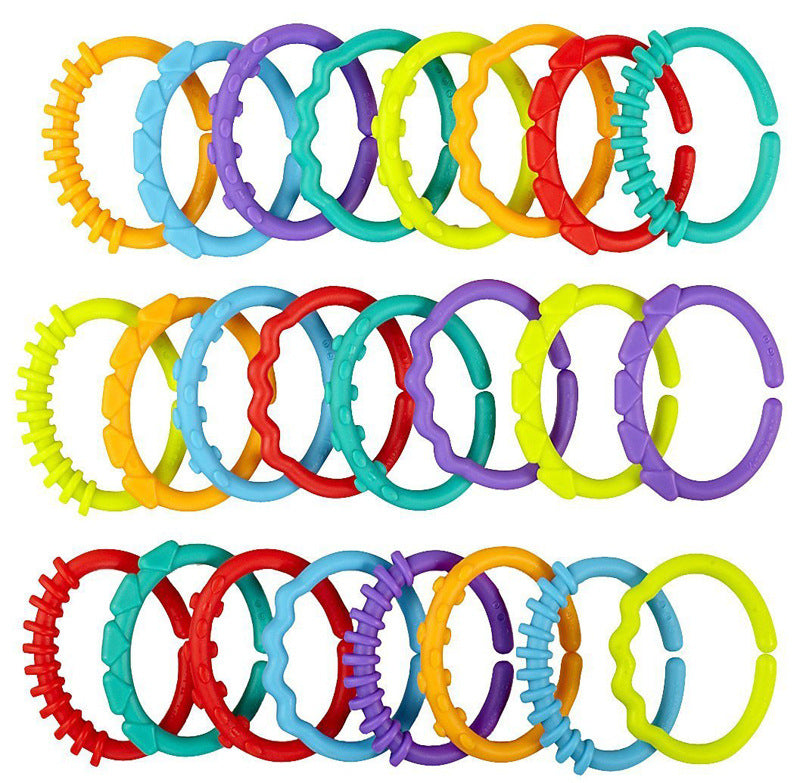 Rainbow Ring Toy Tooth Glue Baby Bite Glue 0-3 Years Old