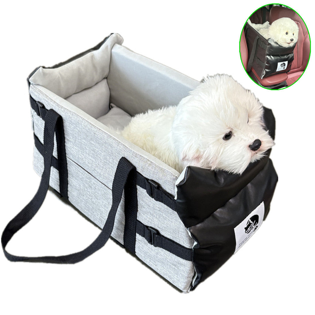 Leather Dog Bed Cat Carrier And Car Seat Mat