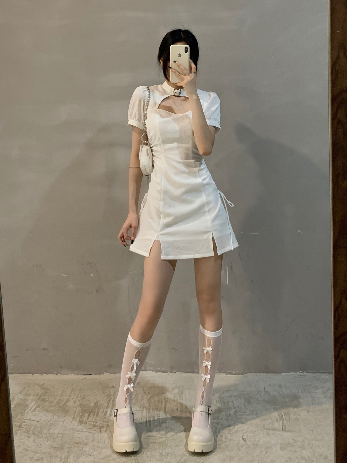 Black Improved Cheongsam Women''s Summer Thin Hot Girl