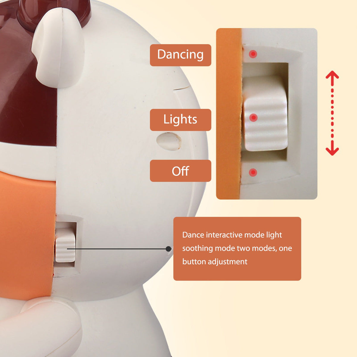 Dancing Cow Music & Light Swing Dance Robot Electric Fun Interactive Toy for Kids