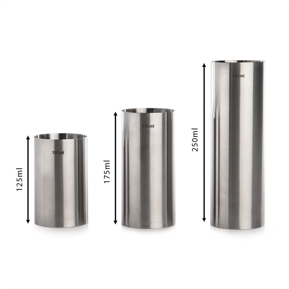 Stainless Steel Wine Measures - Set of 3 | M&W
