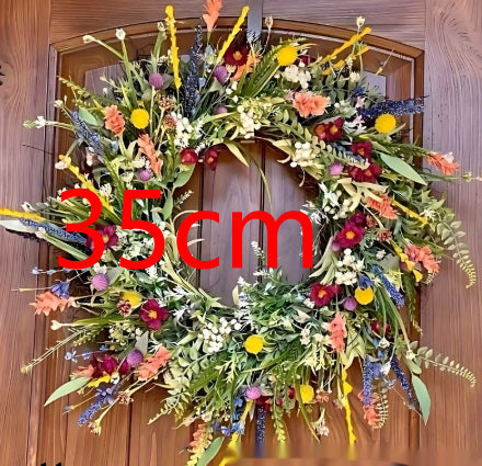 Simulated Plant Wildflower Wreath Ornament