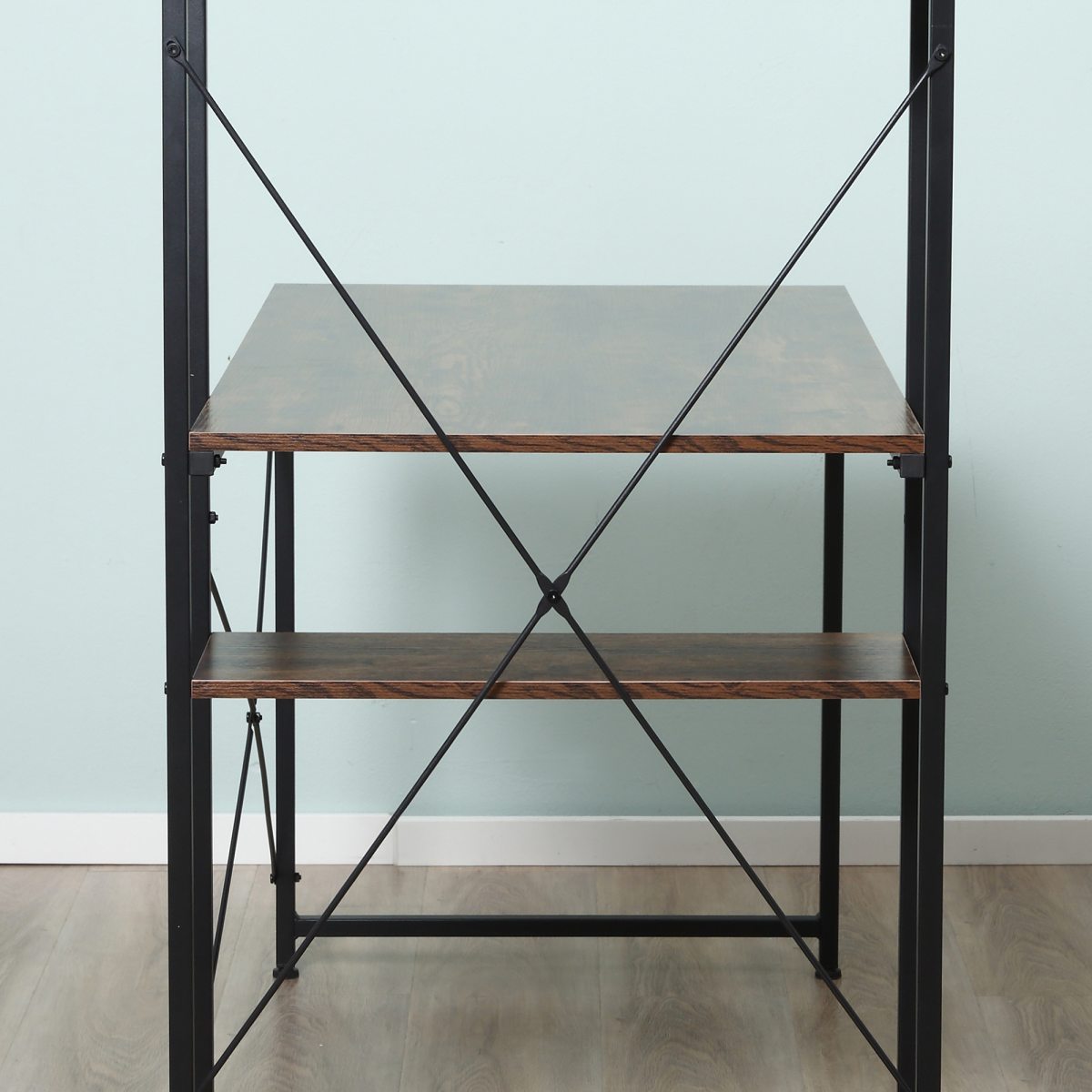 Computer Desk PC Table Study Workstation Home Office 4-tier Bookshelf Storage