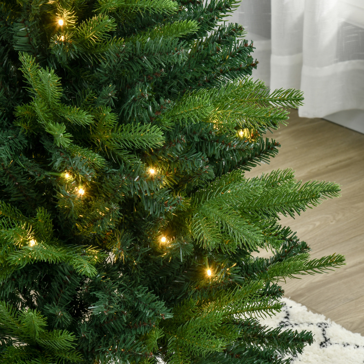 1.2m 4ft Christmas Tree Entrance  750 Tips  Pre-lit Tree 80 LED with Vase Base