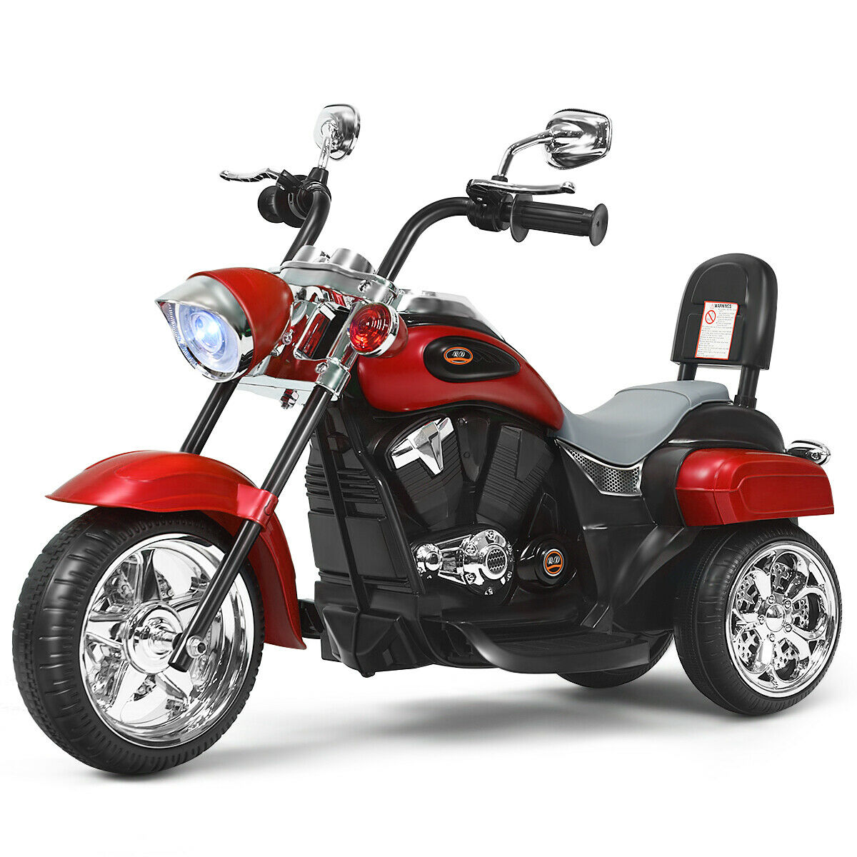 Kids Electric Motorcycle Motorbike 6V Battery Horn Headlight-Black