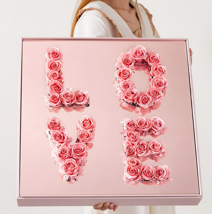 Magic Mirror LOVE Flower Mud Acrylic Flower Box Valentine's Day Gift