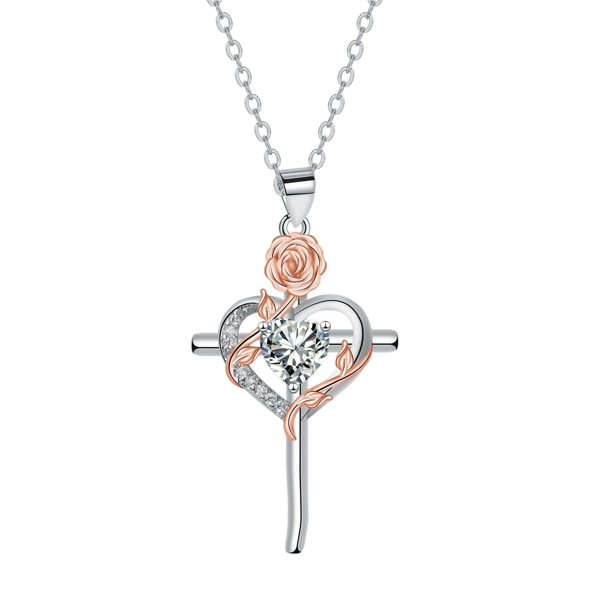 Cross Pendant Necklace Valentine's Day Gift