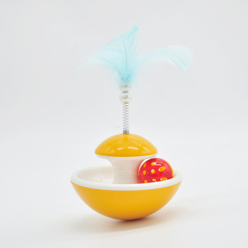 Pet Cat Toy Tumbler Fairy Feather Bell Funny Cat Stick