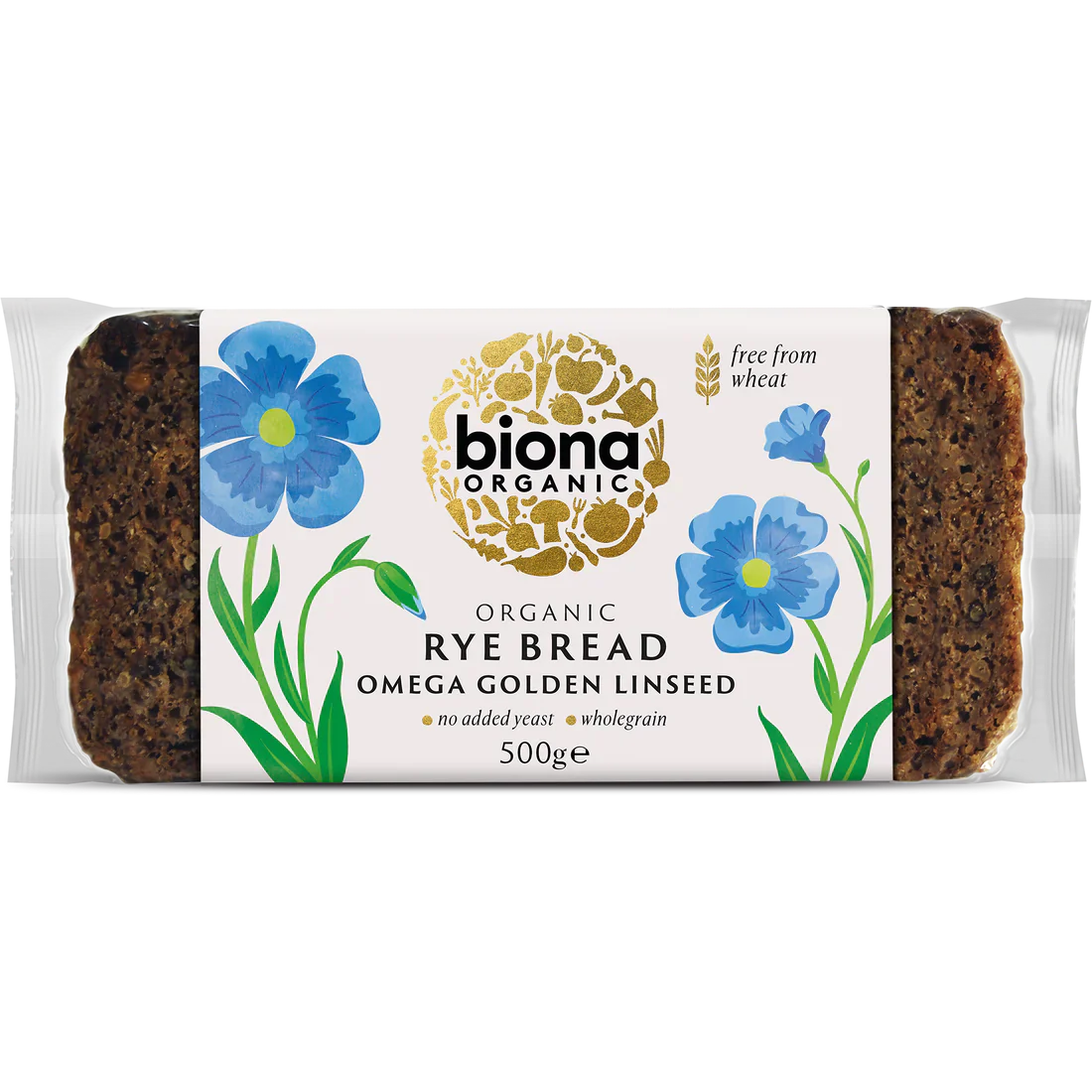 Biona Organic Rye Bread with Golden Linseed | 500g Wheat-Free