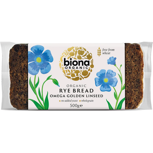 Pan de Centeno Ecológico Biona con Semillas de Lino Dorado | 500g Sin Trigo