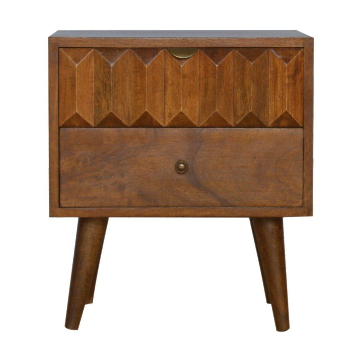Artisan Chestnut Prism Bedside Table