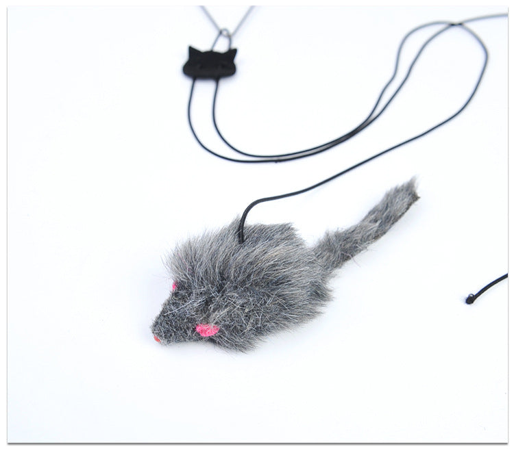 Elastic Cord Adjustable Buckle Funny Cat Triangle Hook Hanging Door Toy