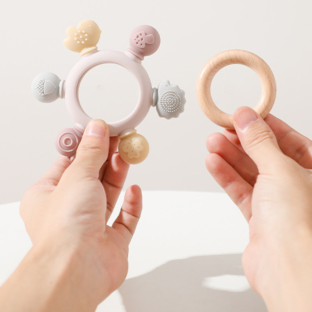 Silicone Teether Baby Molar Stick Toy