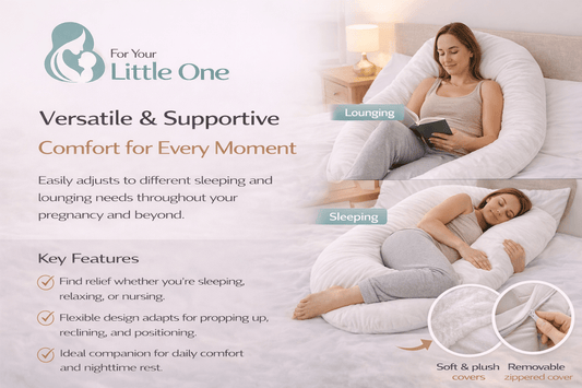 9ft Maternity Pillow with Removable Grey Case