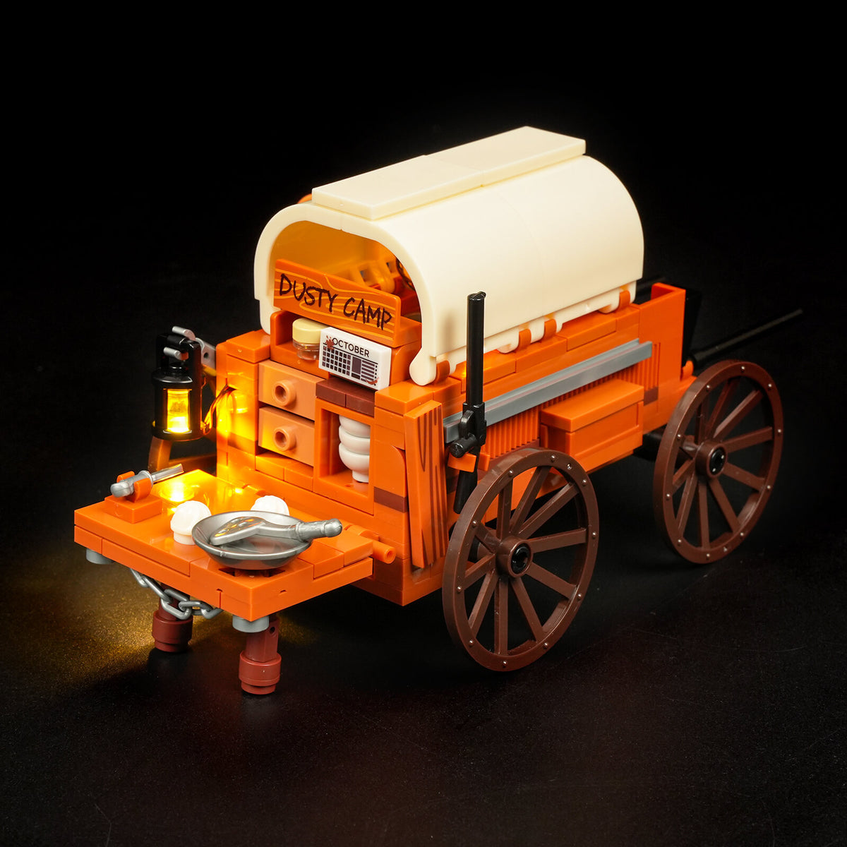 FUNWHOLE F9076 Western Cowboy Camp LED Building Set | 542 Pieces
