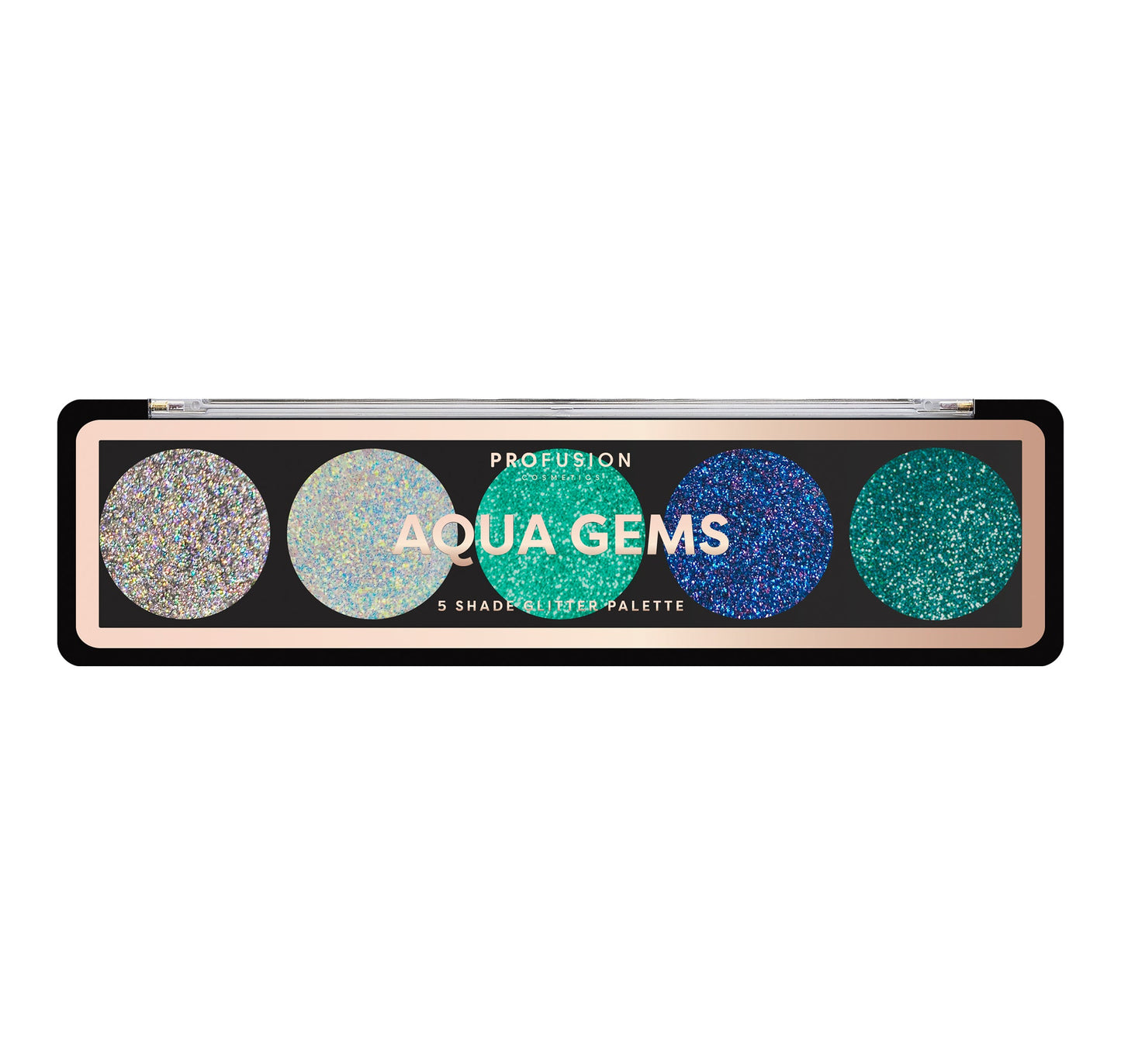 Glitter Gems 5-Shade Pressed Glitter Eyeshadow Palette | Vegan & Cruelty-Free