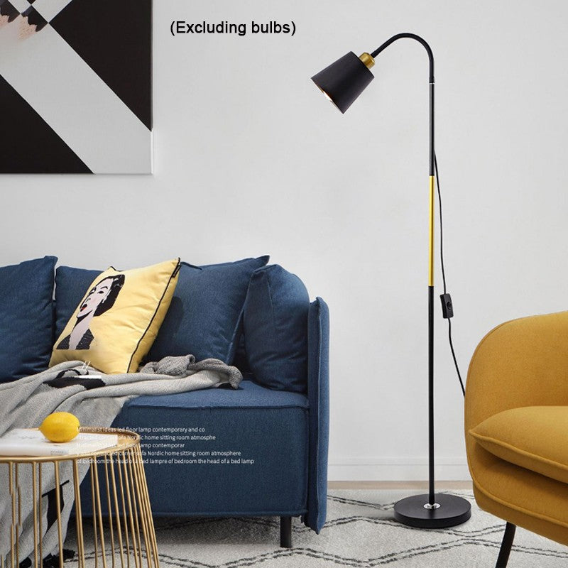 Adjustable Floor Lamp 720° Rotating Reading Light UK Plug Living Room Black White