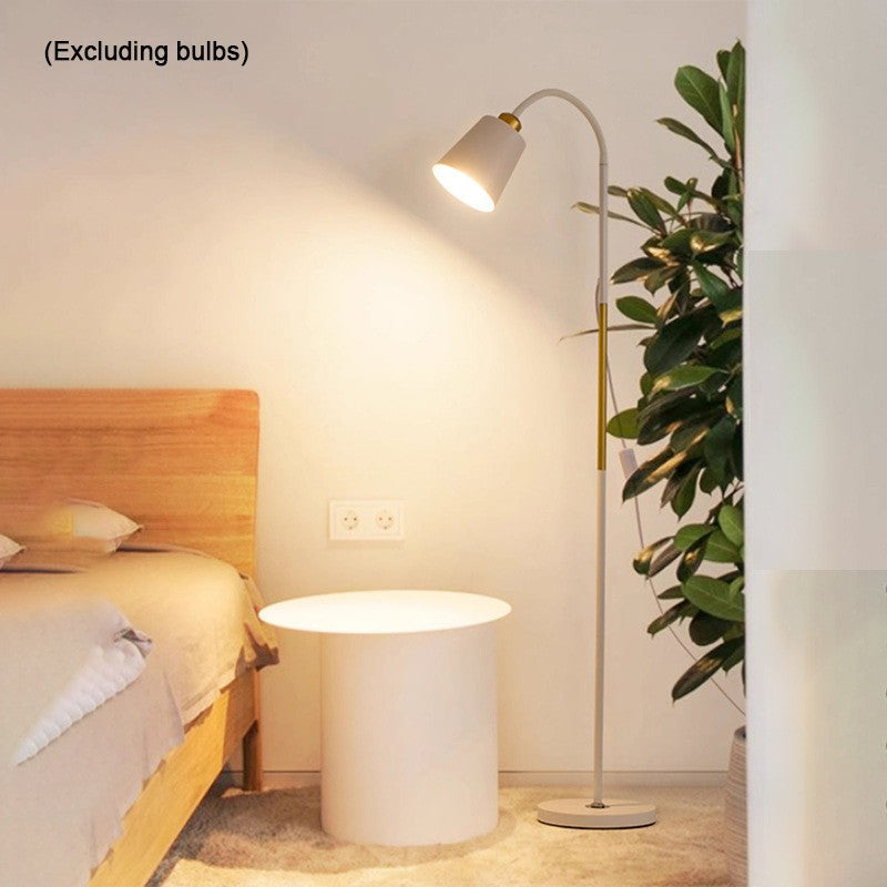 Adjustable Floor Lamp 720° Rotating Reading Light UK Plug Living Room Black White