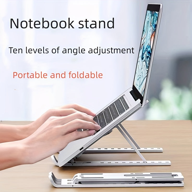 Adjustable Laptop Stand - 10-Level Foldable Holder for All Notebooks & Tablets
