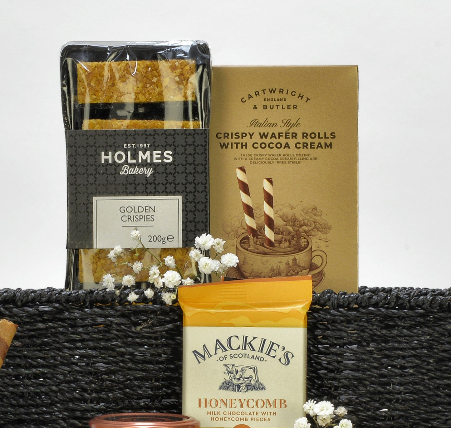 Afternoon Tea Hamper Gift Set | Traditional British Tea & Treats in Wooden Tray
