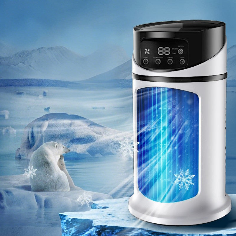 Portable Air Cooler Fan USB Air Conditioner Digital Humidifier LED Desk 6 Speed