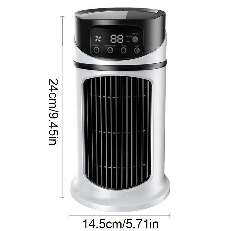 Portable Air Cooler Fan USB Air Conditioner Digital Humidifier LED Desk 6 Speed