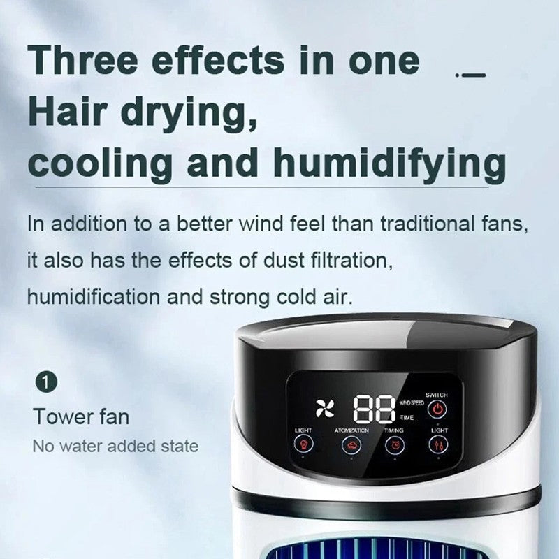 Portable Air Cooler Fan USB Air Conditioner Digital Humidifier LED Desk 6 Speed