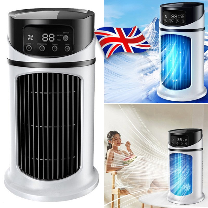 Portable Air Cooler Fan USB Air Conditioner Digital Humidifier LED Desk 6 Speed