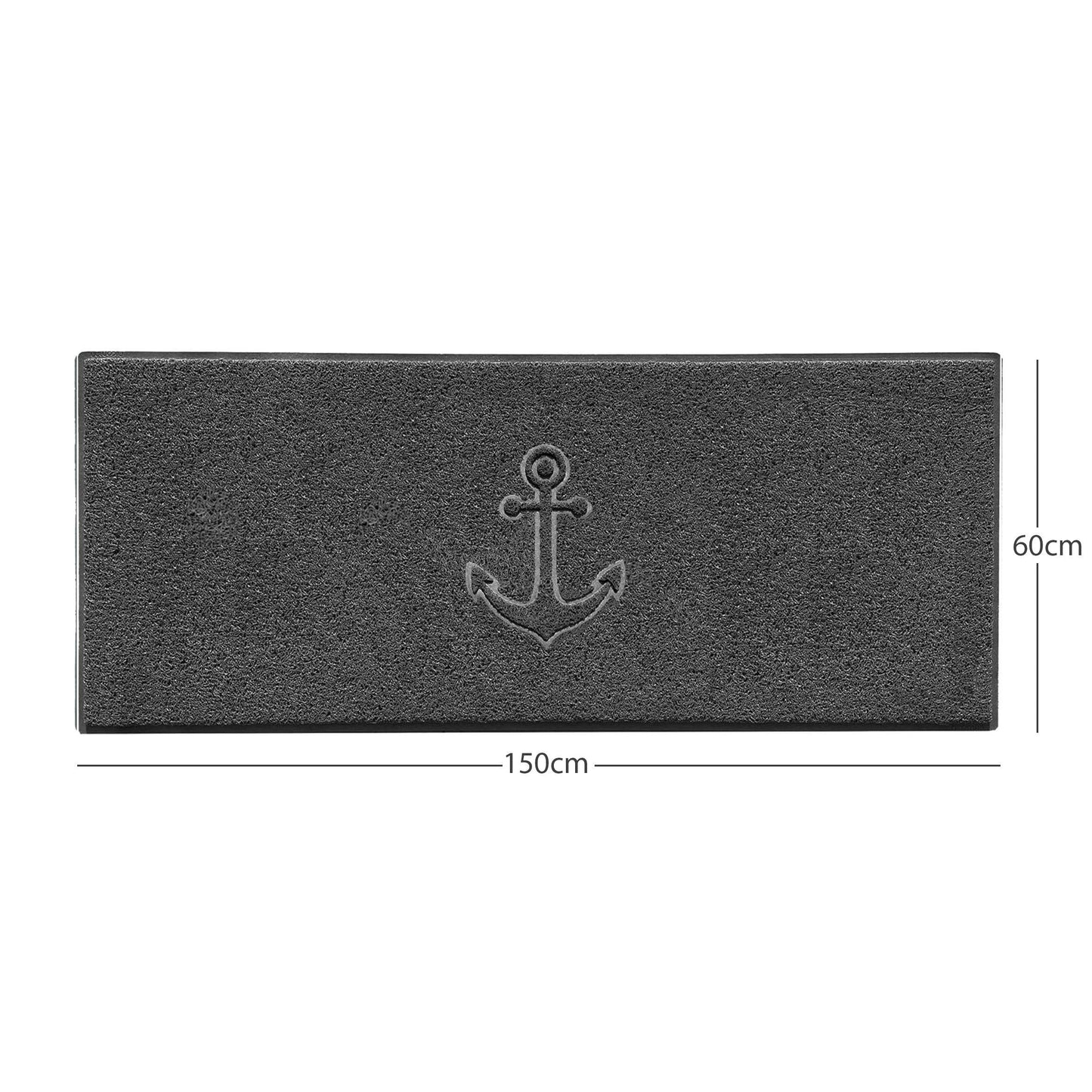 Nicoman Anchor Embossed Spaghetti Door Mat | Indoor & Outdoor | 8 Colours, 4 Sizes