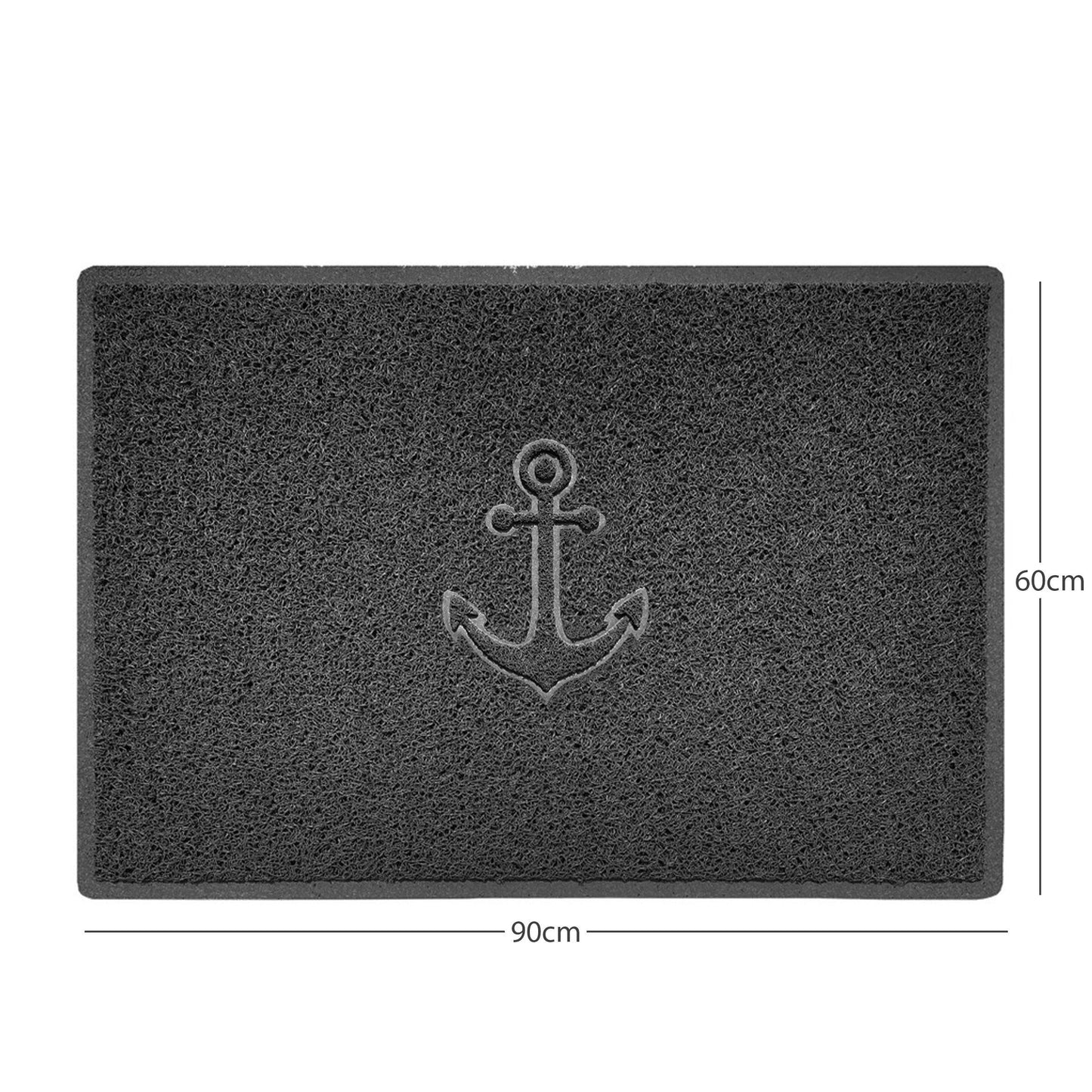 Nicoman Anchor Embossed Spaghetti Door Mat | Indoor & Outdoor | 8 Colours, 4 Sizes