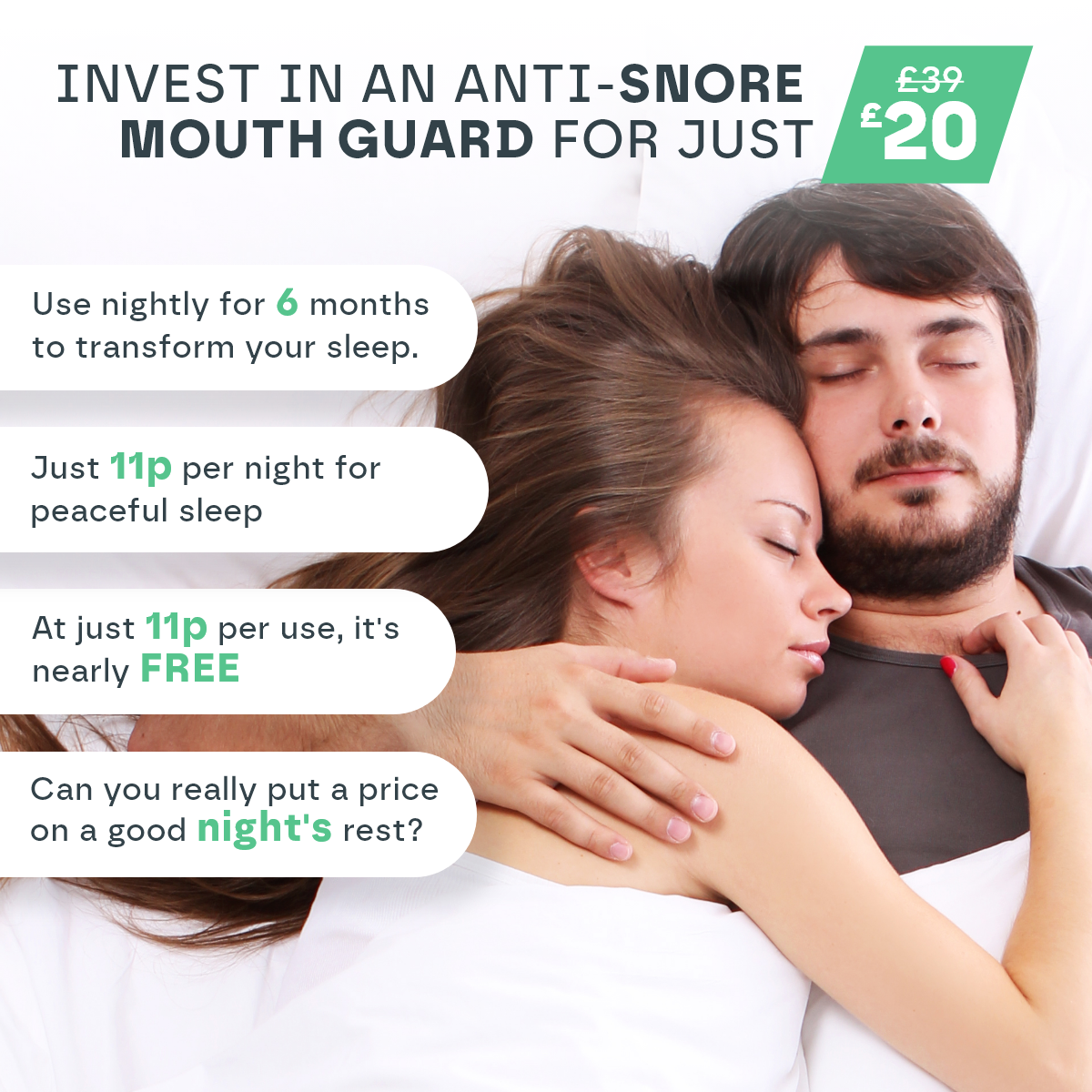Anti-Snoring Mouth Guard – Adjustable Sleep Aid Mouthpiece
