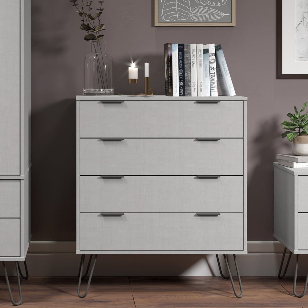 Augusta Grey 4 Drawer Chest Of Drawers