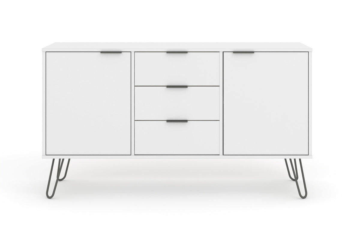Augusta White Medium Sideboard With 2 Doors 3 Drawers