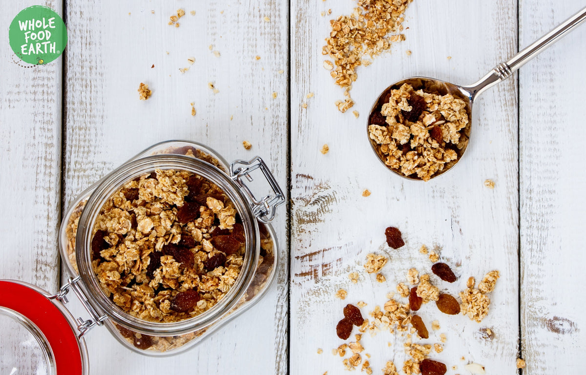 Clusters de Avena Tostada con Miel y Crujientes de Arroz