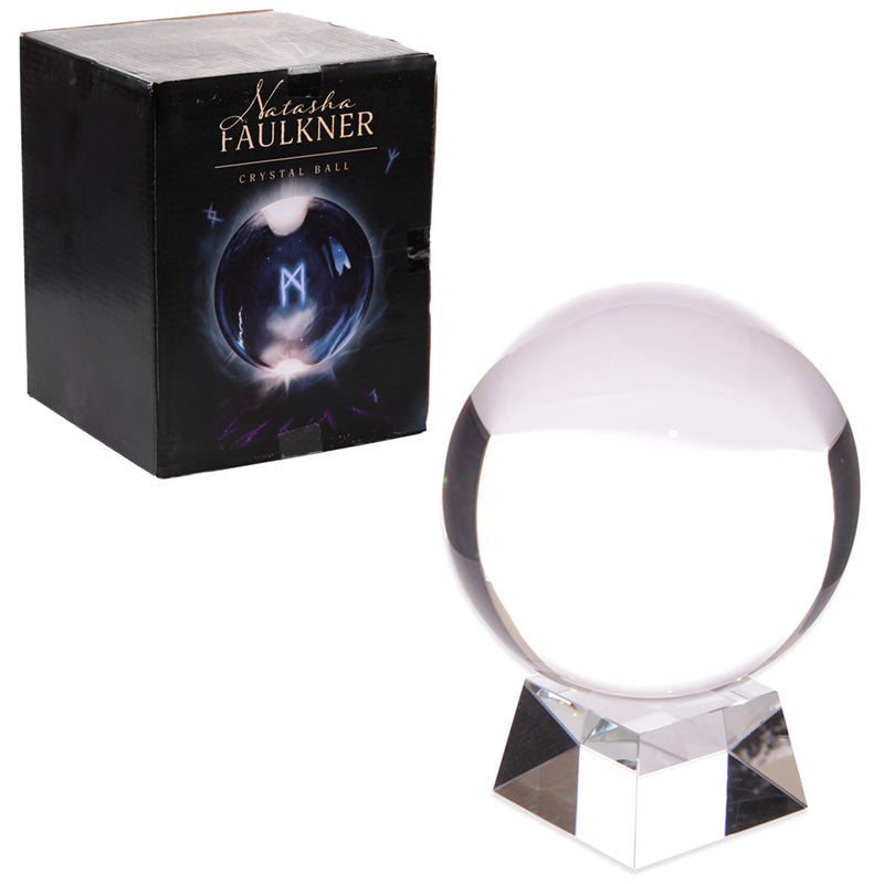 Crystal Ball with Glass Stand & Gift Box 14cm