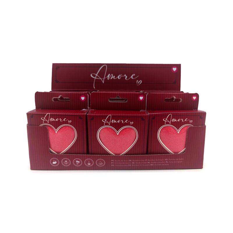 Amore Heart Shaped Bath Bomb in Gift Box