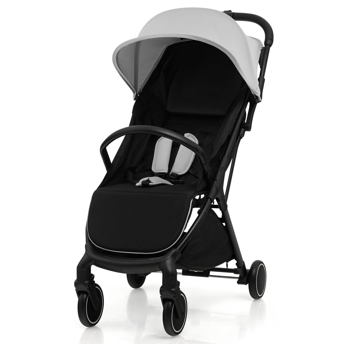 Lightweight Baby Stroller with Detachable Seat Cover-Black