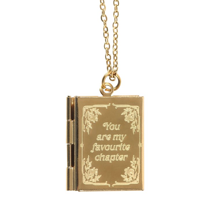 Book Shaped Locket Necklace in Gift Box